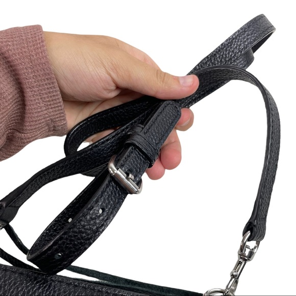 Rebecca Minkoff Black Leather Regan Crossbody Bag Purse Pebble Leather Small - Picture 9 of 12